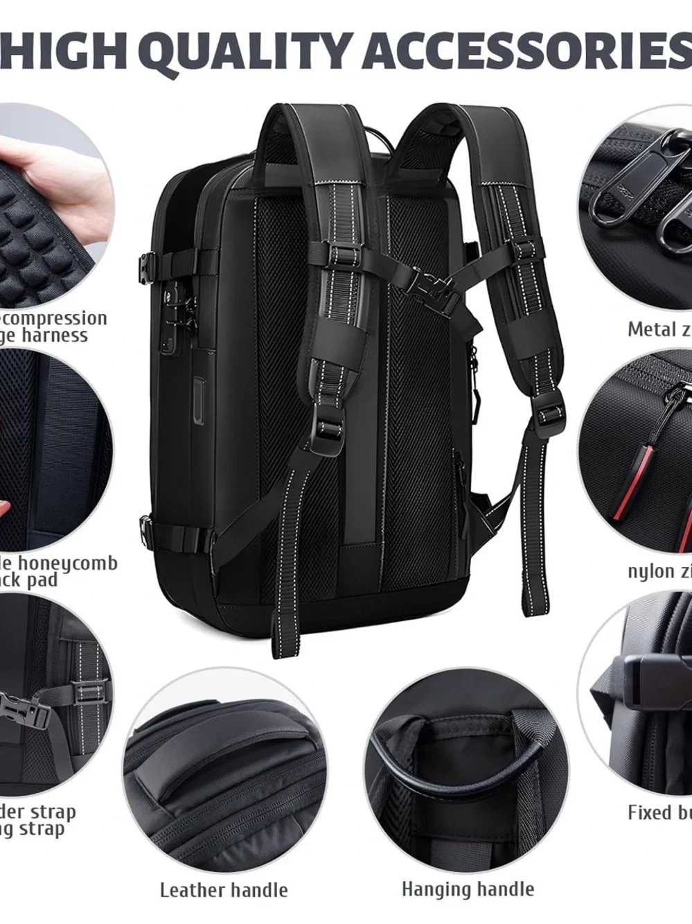 Travel Backpack with USB Charging Port